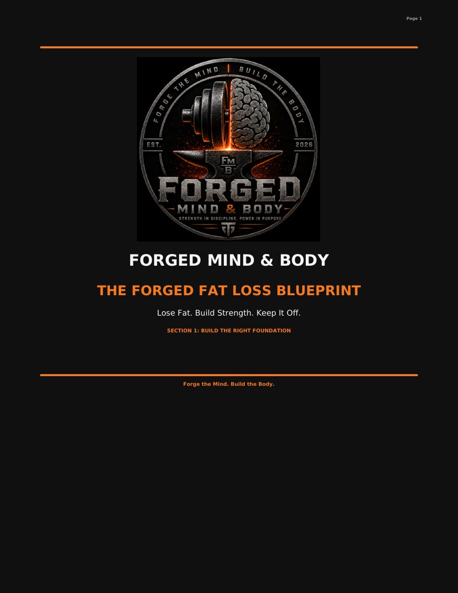 Cover of the Forged Fat Loss Blueprint