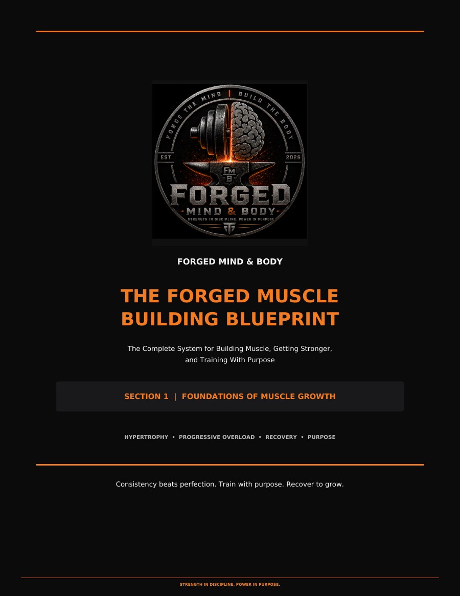 Cover of the Forged Muscle Building Blueprint